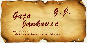 Gajo Janković vizit kartica
